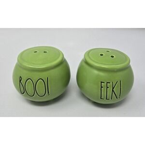 Rae Dunn Artisan Collection "BOO!" & "EEK!" Halloween‎ Salt & Pepper Shakers